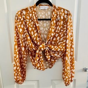 Resa Tie Front Blouse
